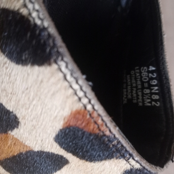 Naturalizer Leopard Print Calf Hair Leather Clog Accents Round Toe 8.5M - Picture 7 of 15